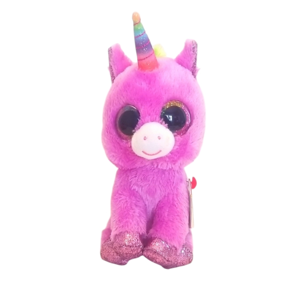 NWT Ty Beanie Boo Rosette - Pink Unicorn Plush Collectible
